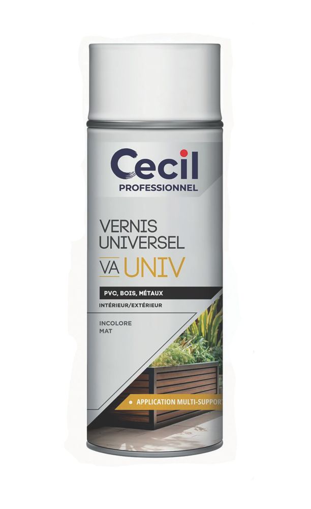 Vernis multisupports imperméable Cecil Professional 400ml transparent mat