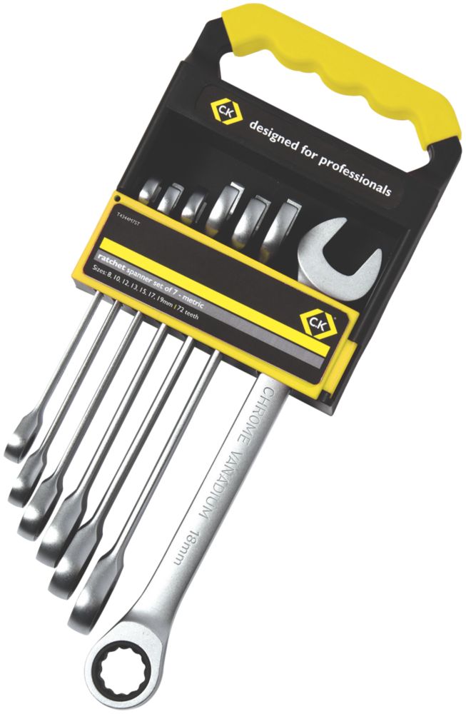 Assortiment de 7 clés mixtes à cliquet C.K