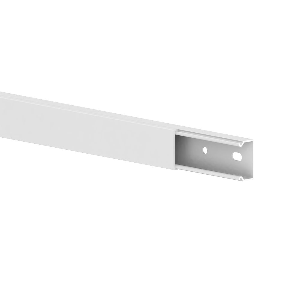 Goulotte blanche en plastique GGK 22mm x 12mm x 1,2m, lot de 4