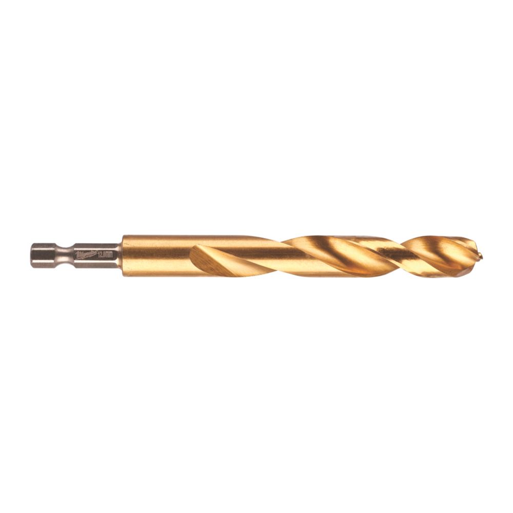 Foret HSS à métaux à queue hexagonale Milwaukee SHOCKWAVE 12mm x 127mm