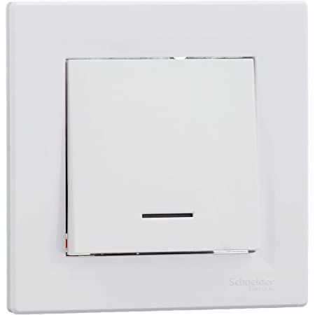 Poussoir lumineux 1 poste Asfora Blanc Schneider