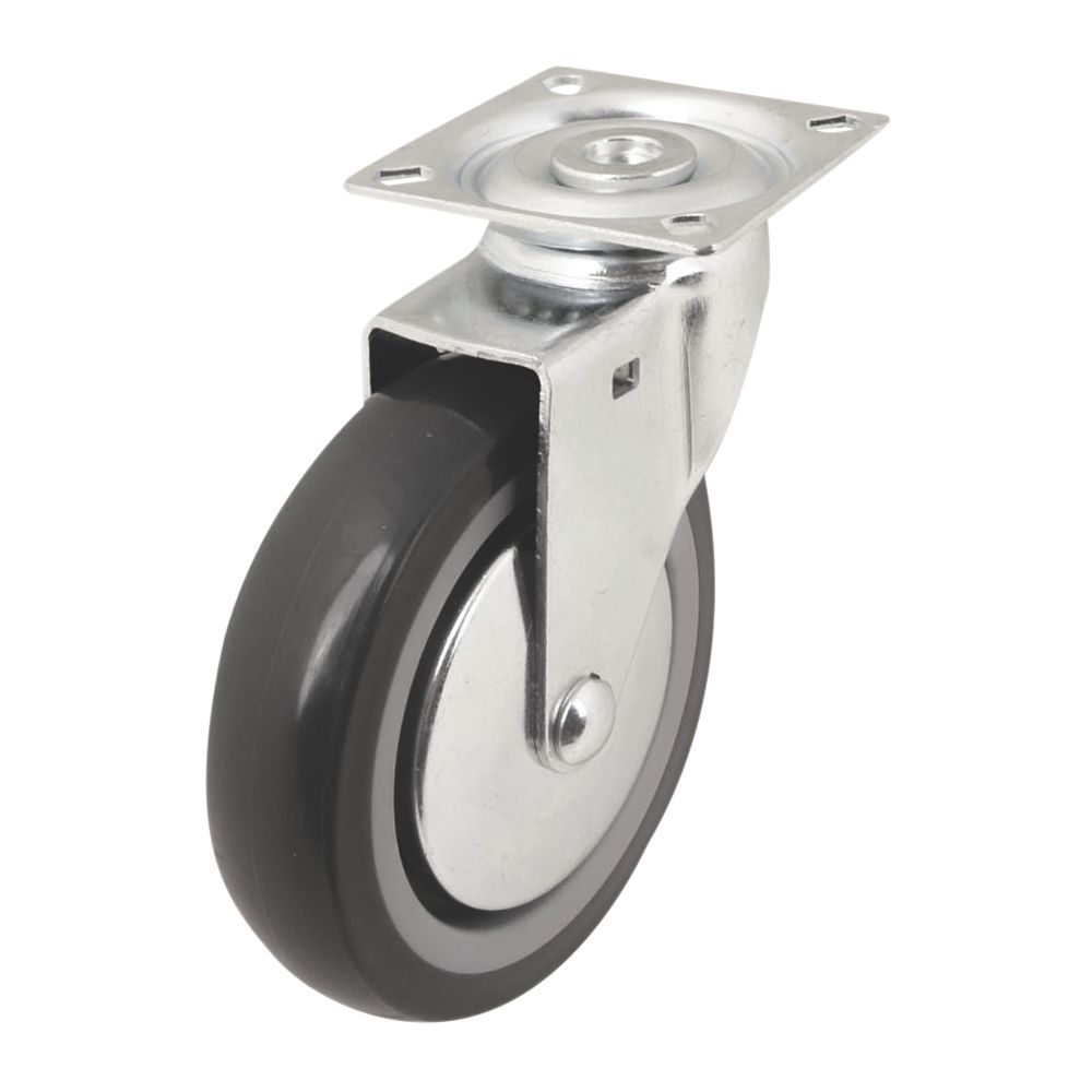  Roulette pivotante en caoutchouc thermoplastique à usage intensif 100mm 