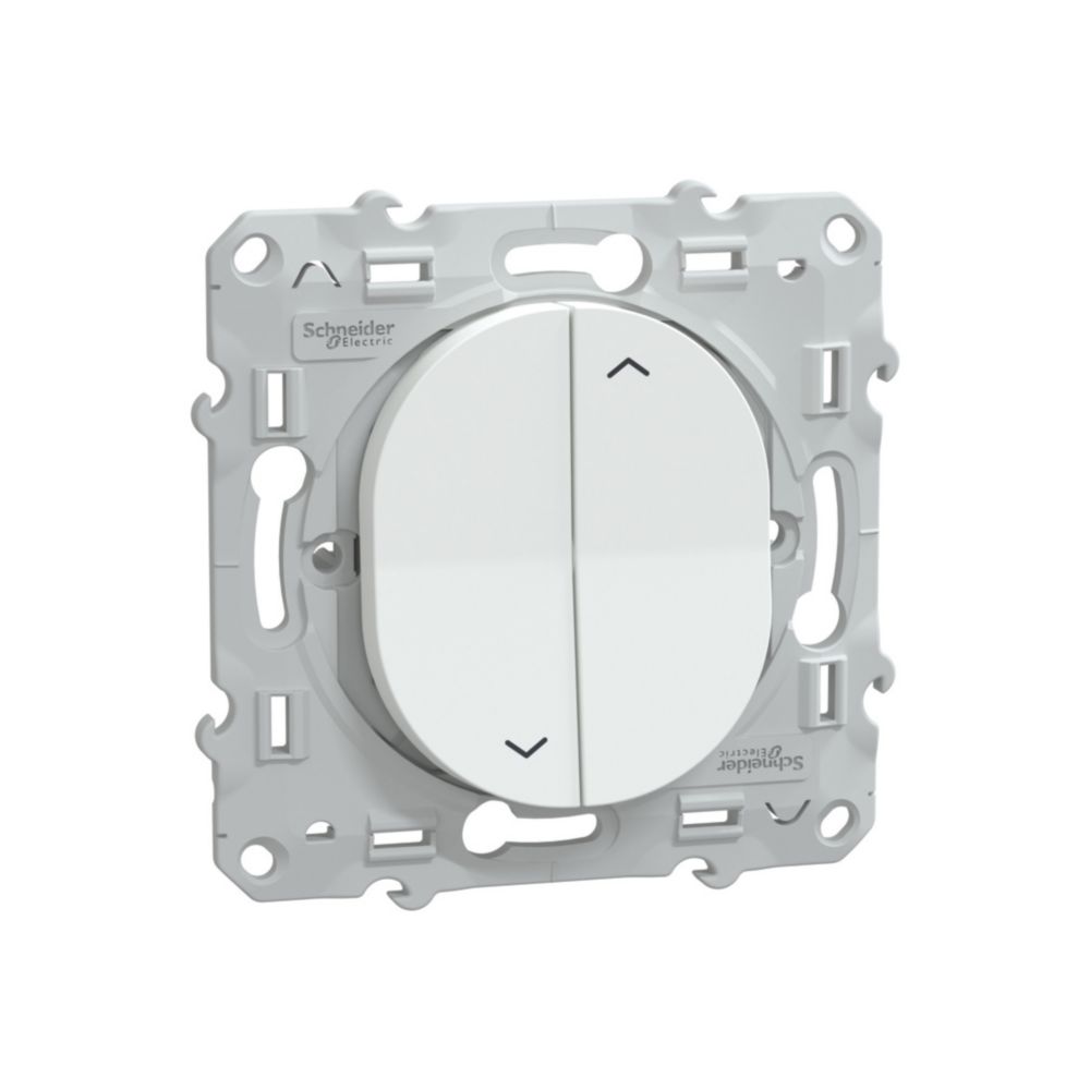 Interrupteur volet roulant 1 poste Ovalis Blanc Schneider