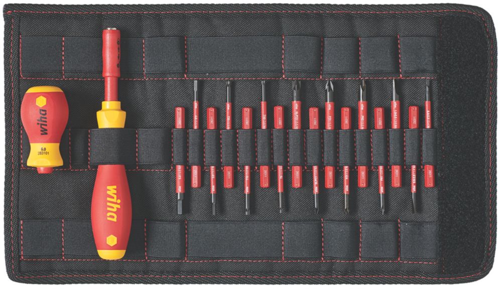 Ensemble de tournevis avec embouts Wiha SlimVario VDE 19 pièces