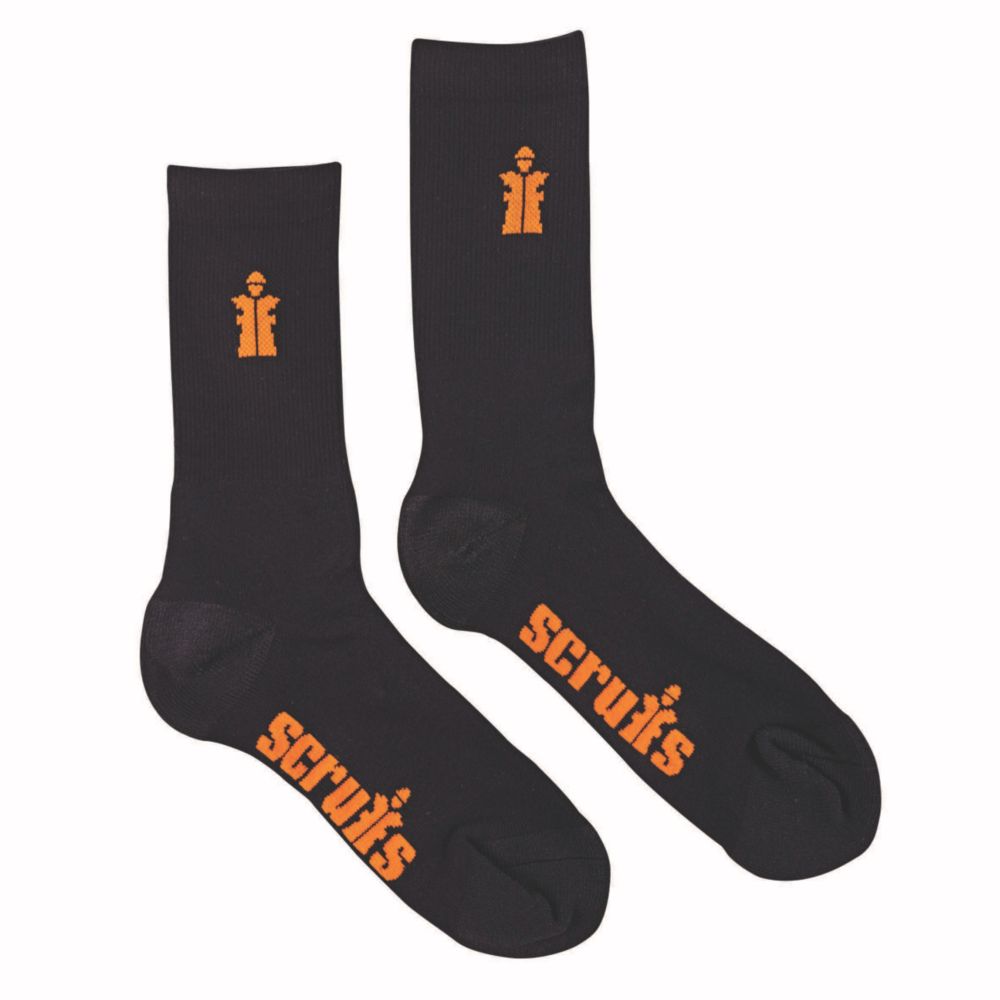 Chaussettes de travail Scruffs noires taille 41-43, 3 paires