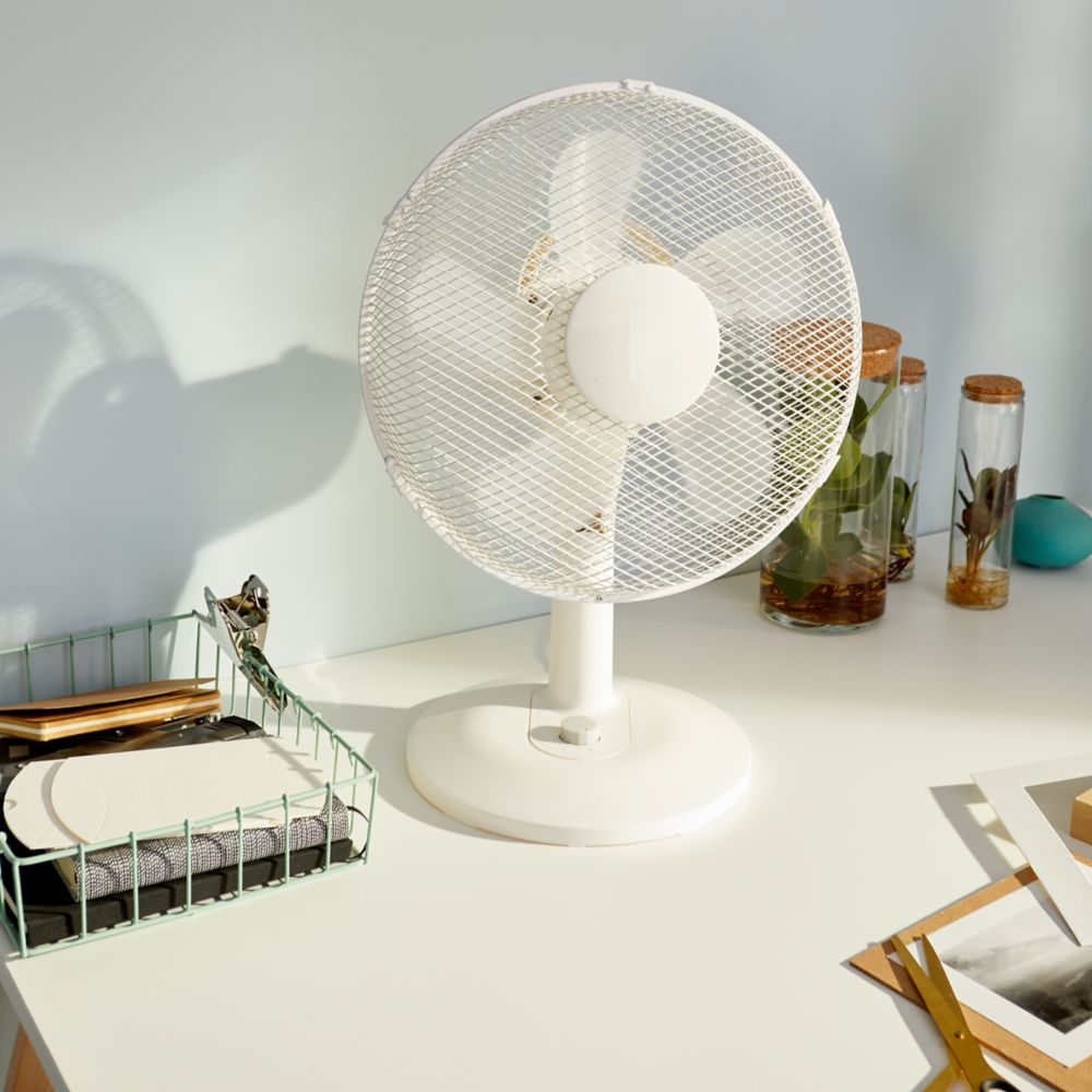 Ventilateur De Table DeKo Stratos B500 Chrome 30 Cm 3 Vitesses Oscillant