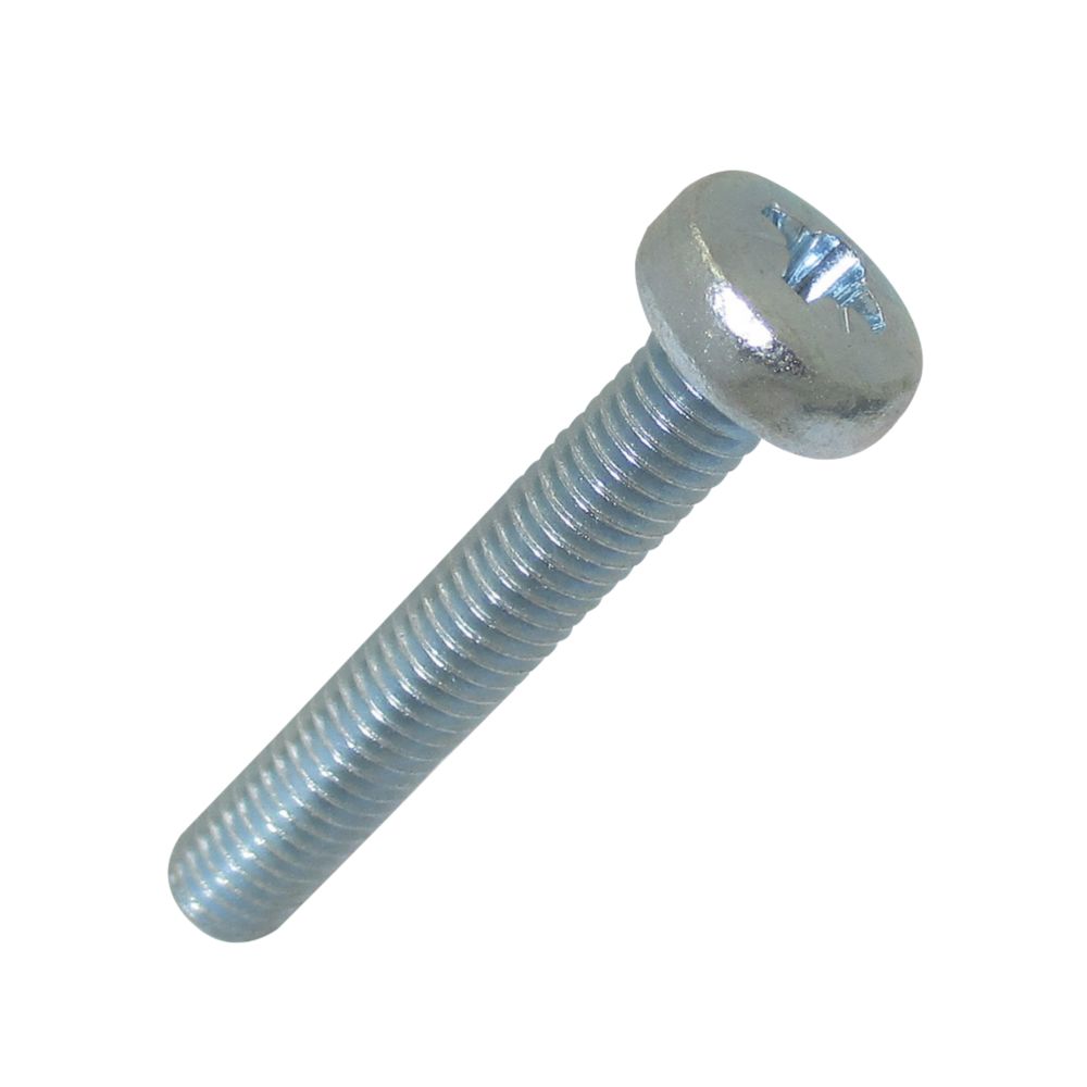 25 vis à métaux à tête cylindrique zinguées brillantes Easyfix M5 x 30mm