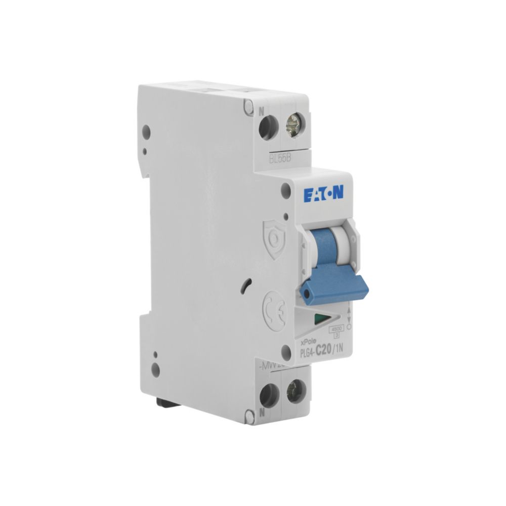 Disjoncteur 20A type C A vis 4,5kA 1P+N Eaton