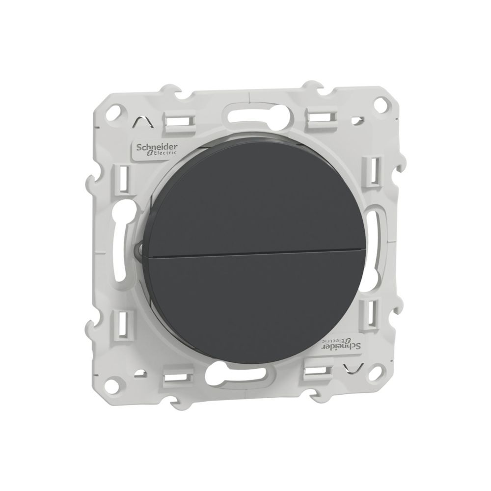 Poussoir volet roulant 1 poste Odace Anthracite Schneider