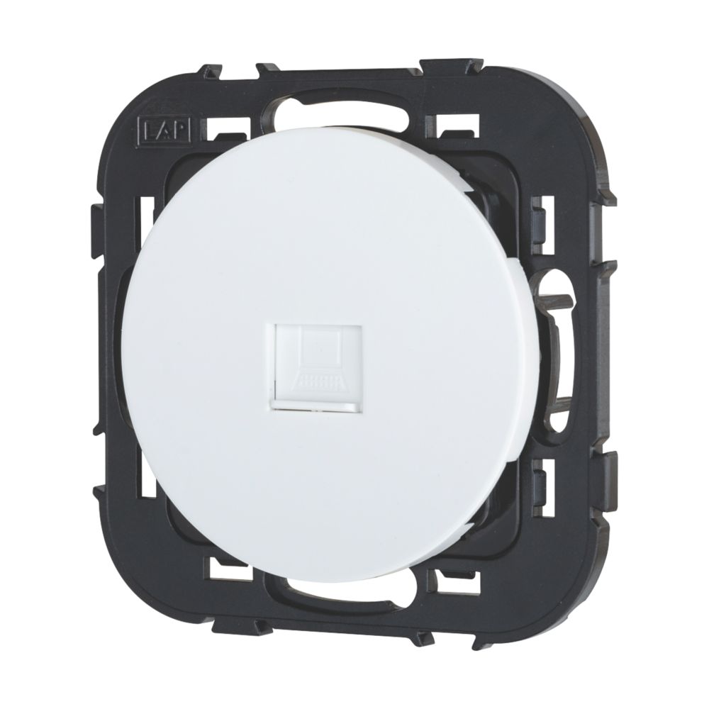 Prise RJ45 1 poste LAP Composable Blanc