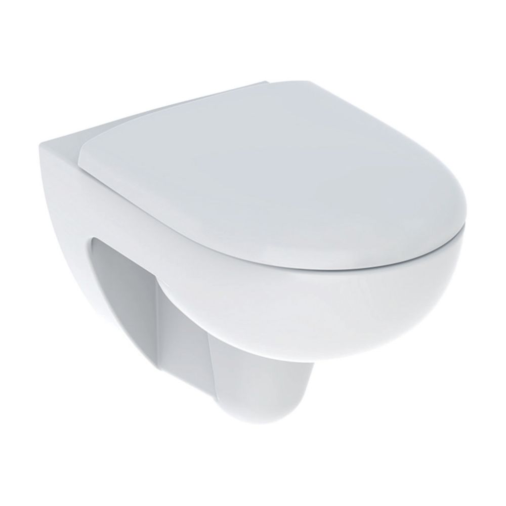 Cuvette de toilette Renova à fixation murale sans bride avec abattant frein de chute