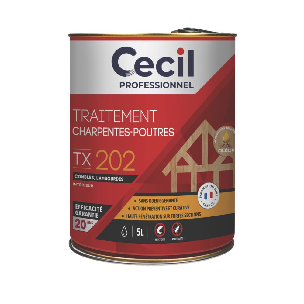 Traitement bois universel Cecil Professionnel TX202 incolore 5L