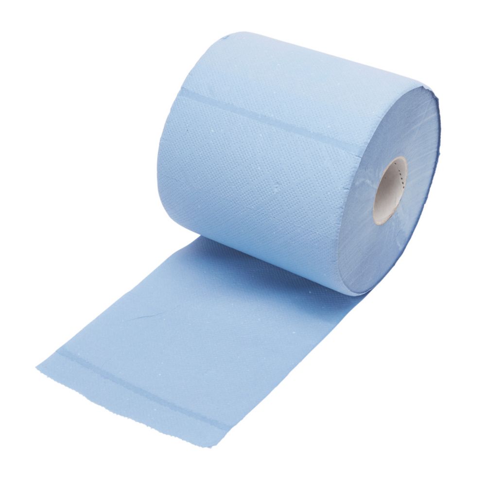 Rouleau de papier bleu Essentials 2 épaisseurs 185mm x 135m 