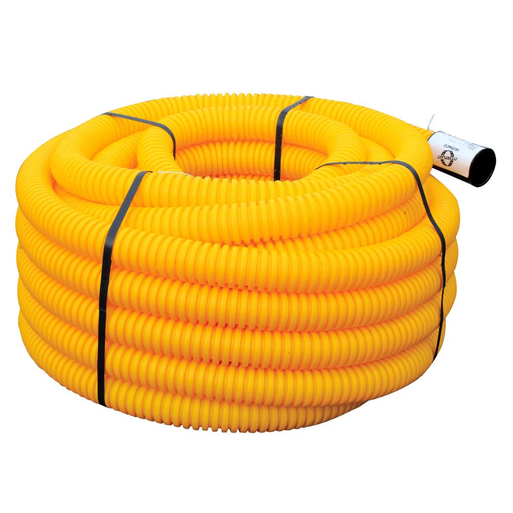 Gaine de conduit flexible Fitt 50mm x 25m, jaune