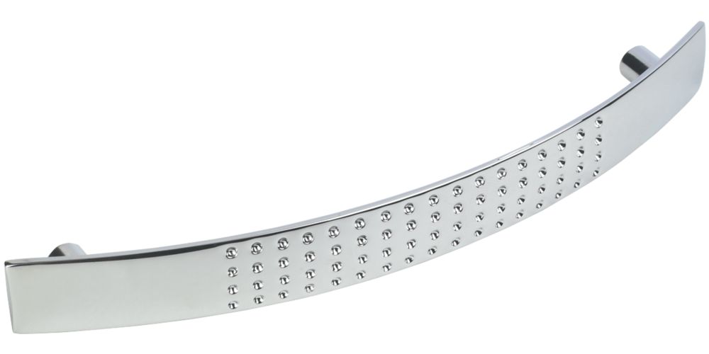 Lot de 2 poignées de tirage à motif petit pois Smith & Locke en chrome poli 128mm