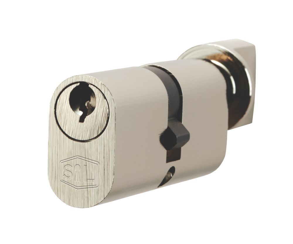 Cylindre ovale à 5 points et bouton-poucier Smith & Locke 35-35 (70mm) Nickel