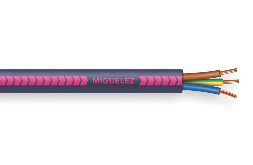 Câble électrique rigide Miguelez N1X6G3-U Bleu 1,5mm² LSZH, bobine de 100m