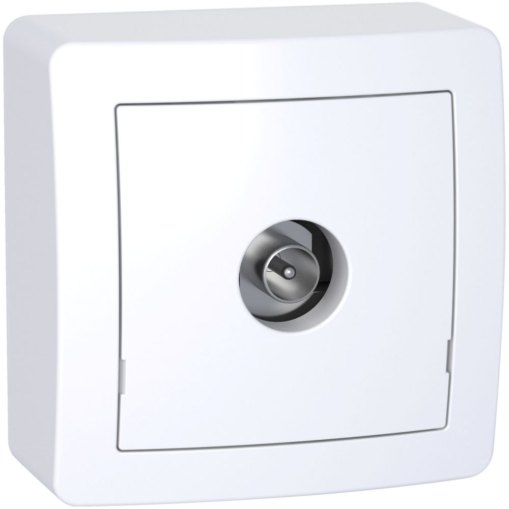 Prise TV blanc Schneider Alrea