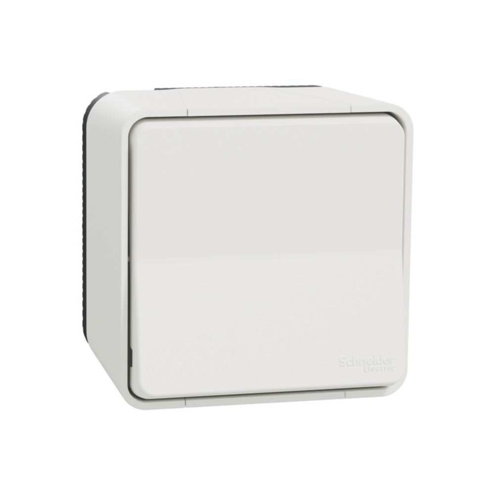 Va-et-vient étanche complet Mureva 1 poste blanc Schneider