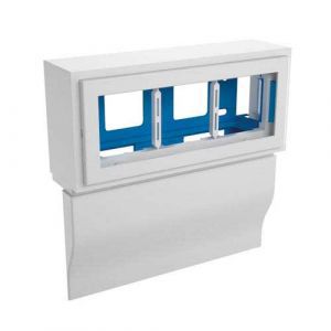 Adaptateur horizontal triple GGK pour appareillage 45x45 pour goulottes 20mm x 80mm 