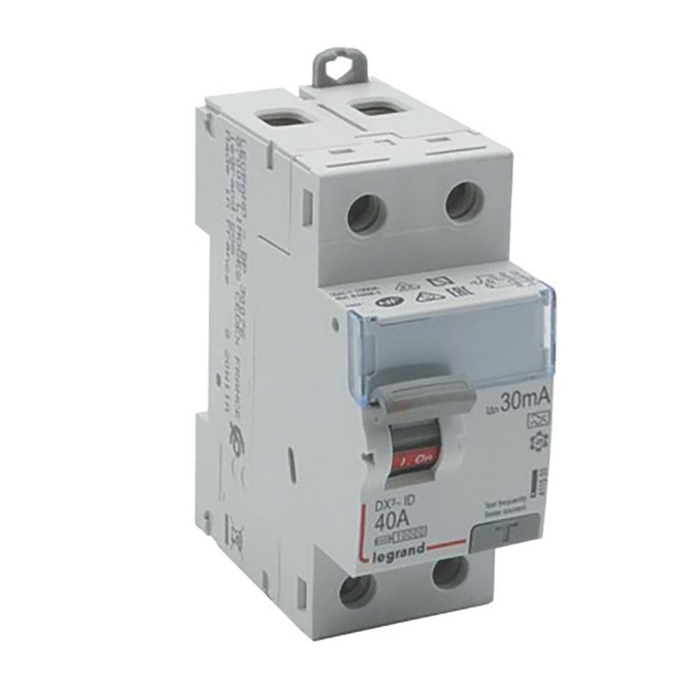 Interrupteur différentiel bipolaire courbe A Legrand DX3 40A 30mA 