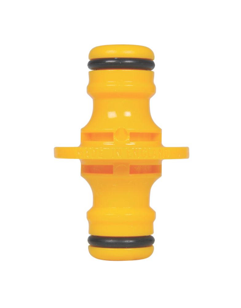 Raccord accoupleur double mâle pour tuyau arrosage 12,5mm (1/2") et 15mm (5/8") Hozelock