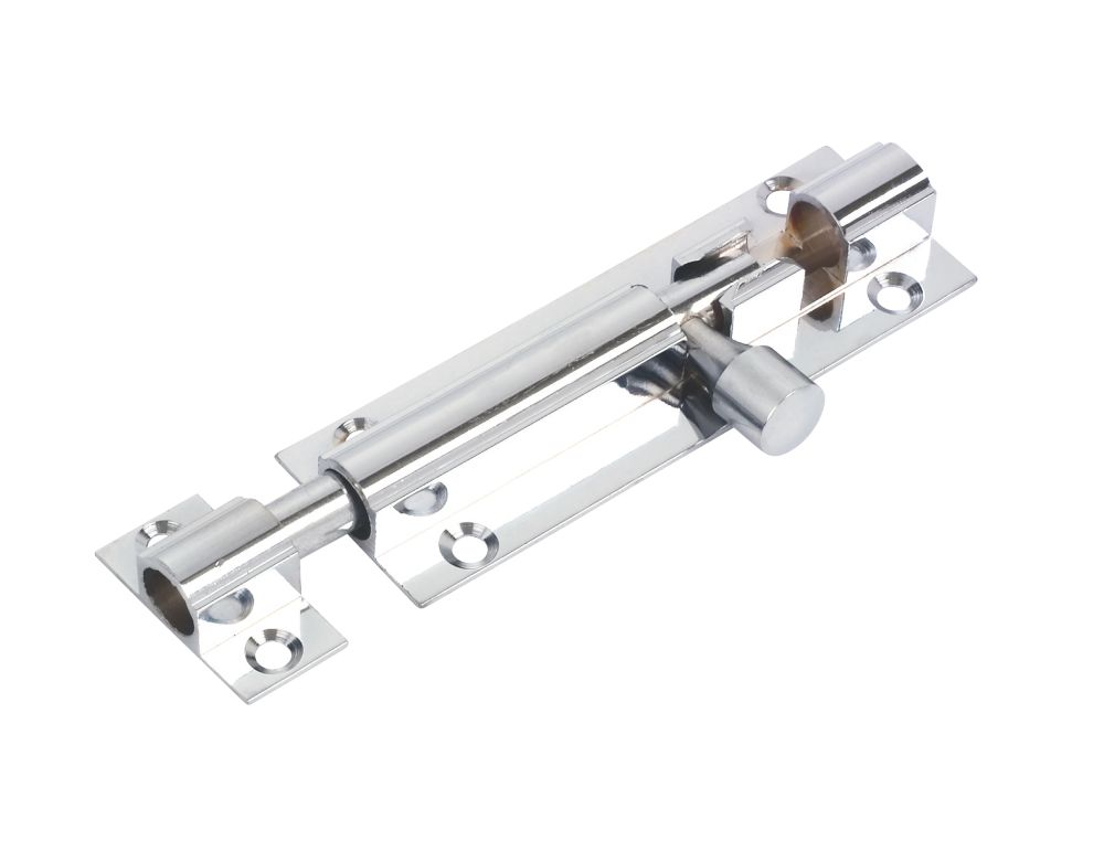 Targette droite en chrome poli 76mm 