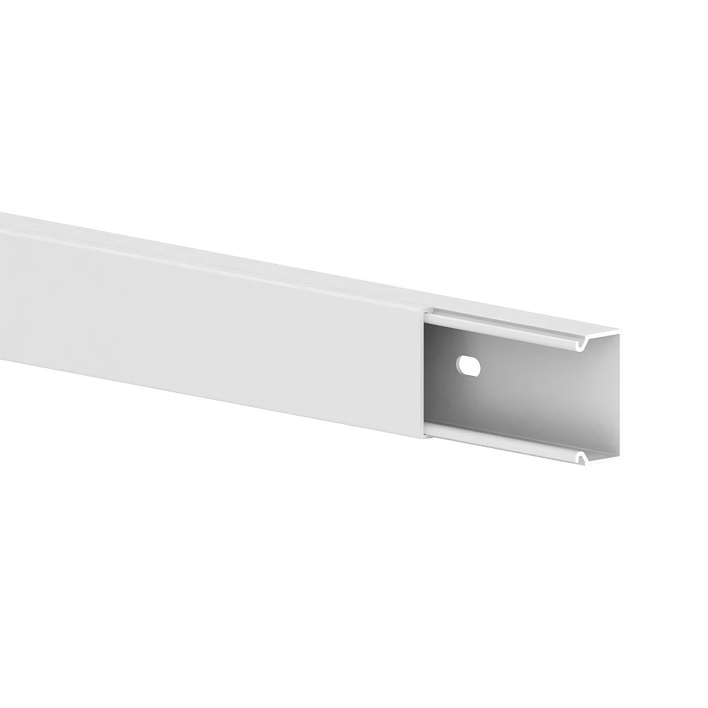 Goulotte blanche en plastique GGK 30mm x 16mm x 1,25m, lot de 4