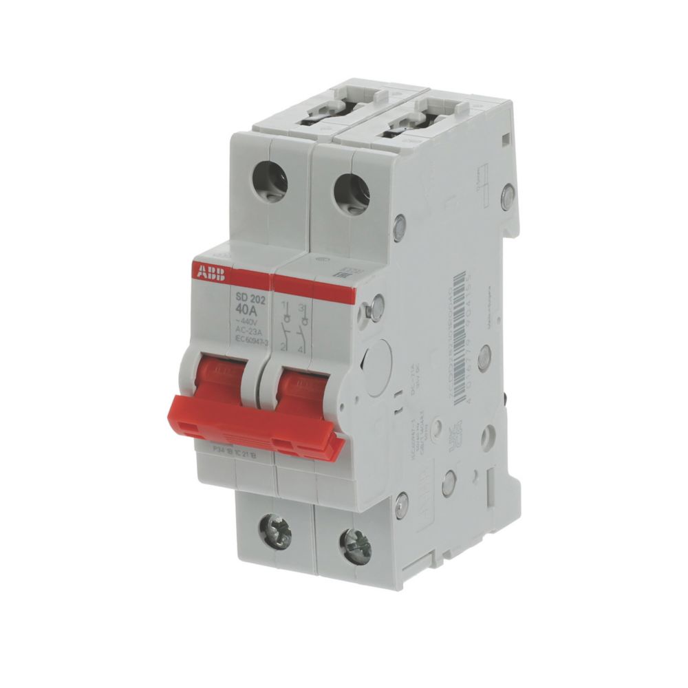 Interrupteur sectionneur modulaire bipole 40A SD200 ABB