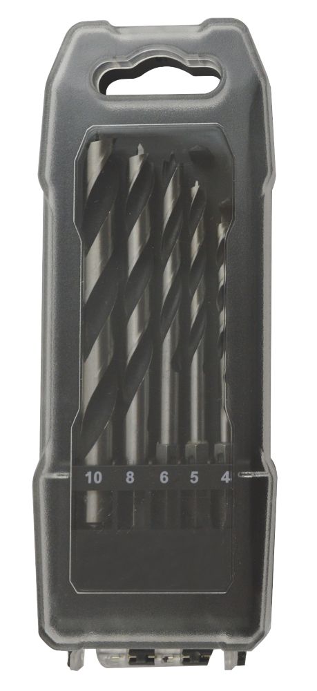 Jeu de 5 forets à bois à changement rapide avec pointe de centrage