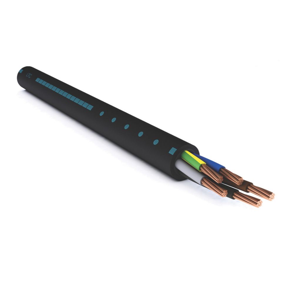 Câble électrique rigide R2V 5G1,5mm² 100m bobine, noir