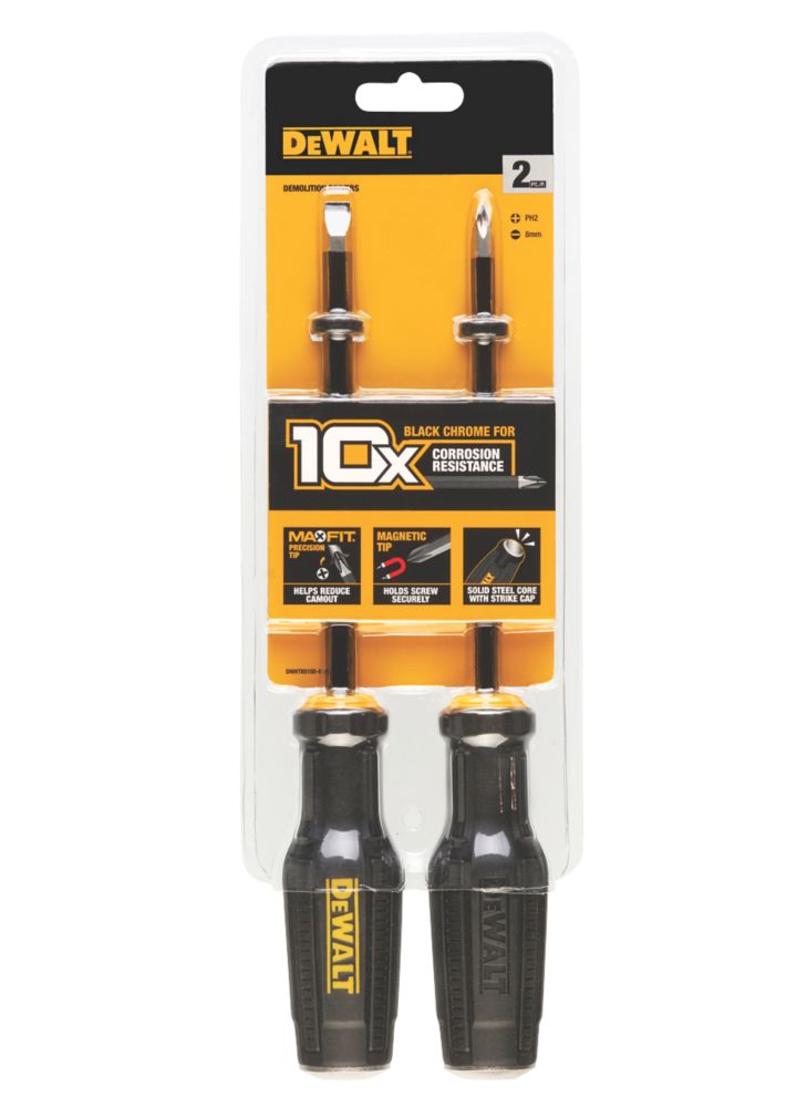 Assortiment de tournevis de démolition DeWALT MaxFit, 2 pièces