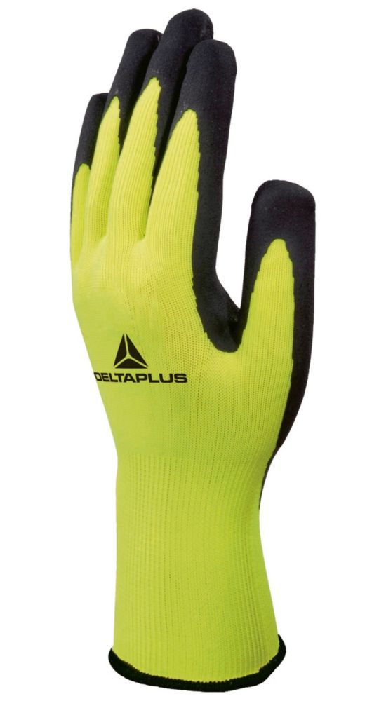 Gants de manutention Delta Plus VV733 jaune fluorescent/noir taille XL 6 pièces
