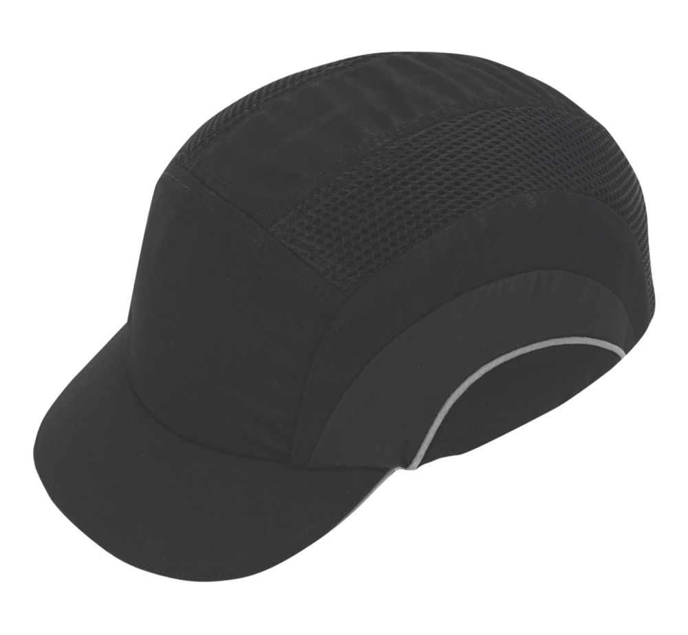 Casquette de sécurité antichoc à visière courte JSP Hardcap noire