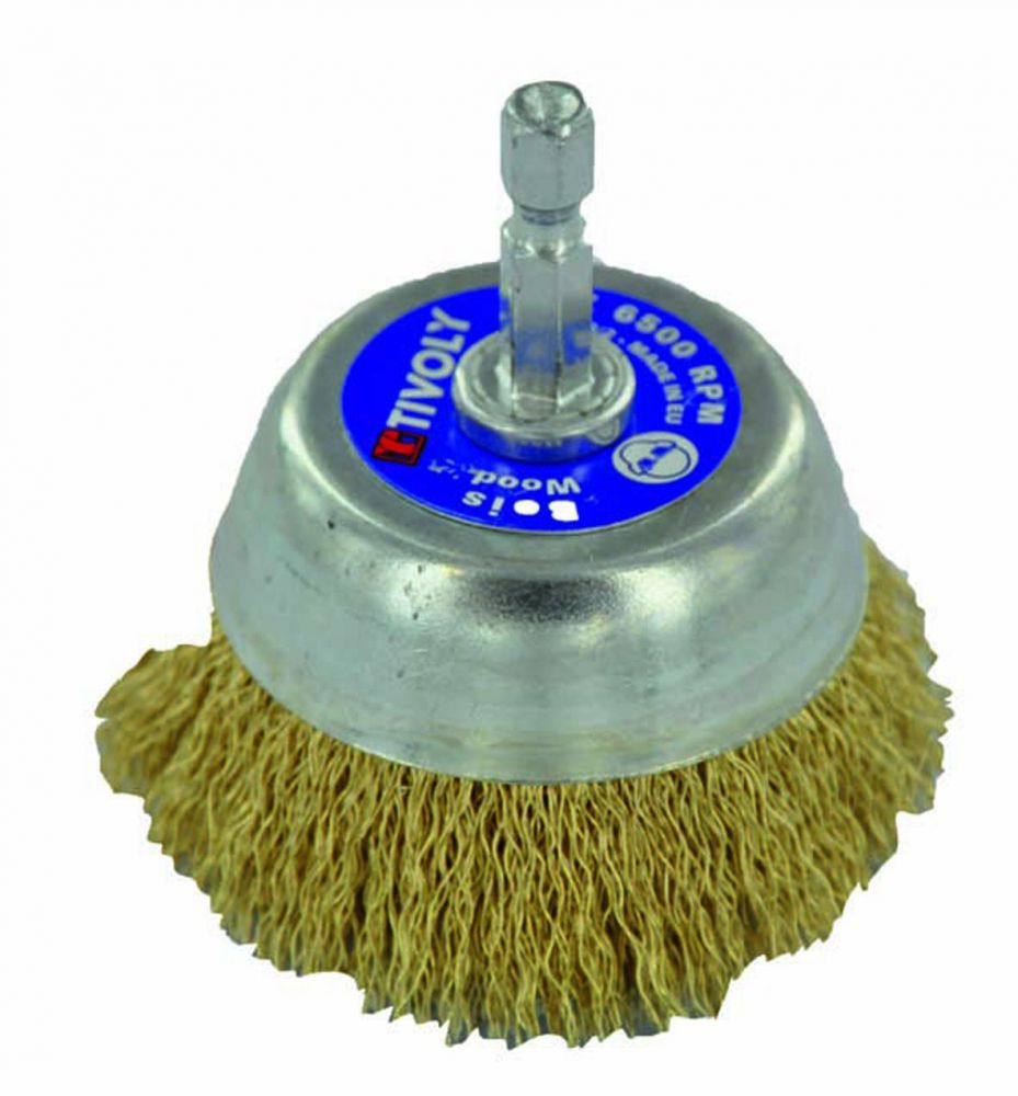 Brosse de décapage pour perceuse Tivoly 75mm
