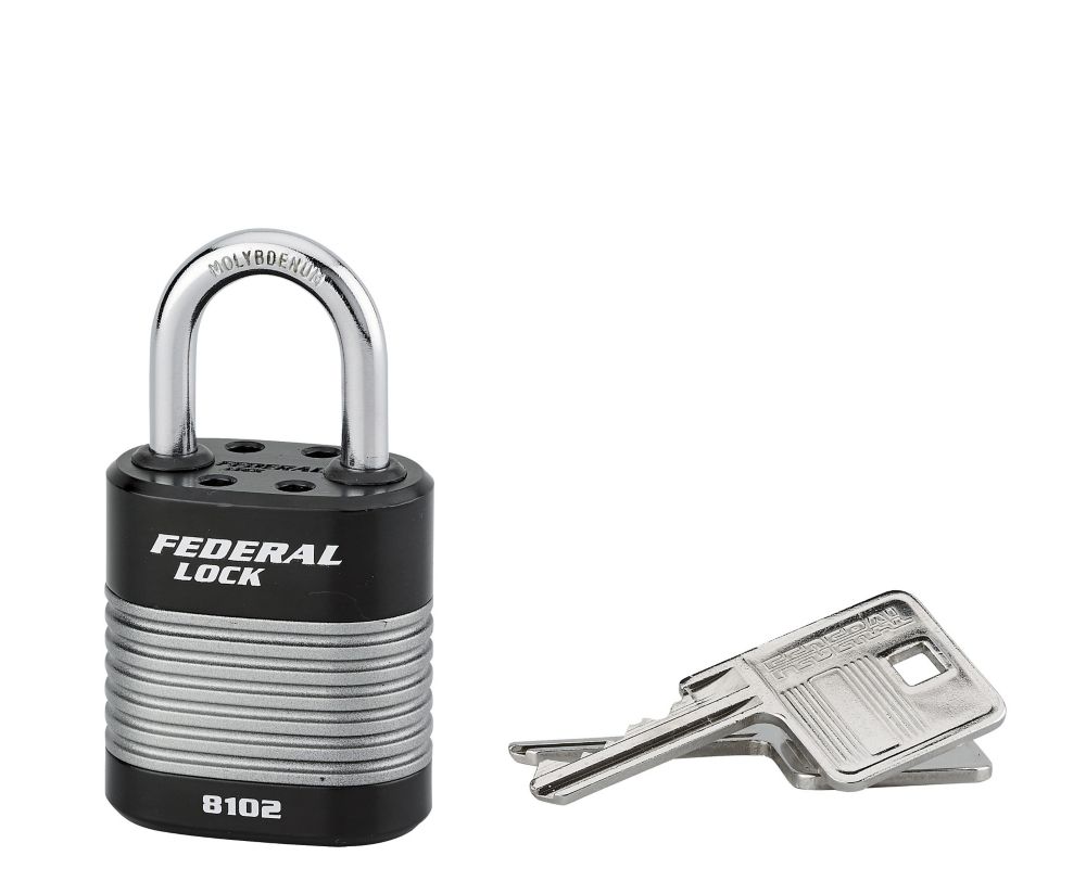 Cadenas à clé à anse fermée toutes conditions météorologiques en acier 44mm Thirard