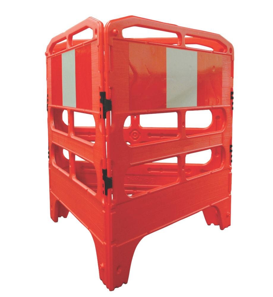 Barrière piétonne polyvalente en 3 parties Melba Swintex rouge