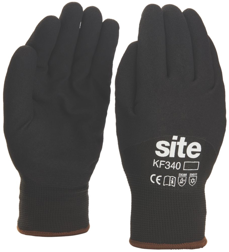 Gants de travail thermiques Site KF340 noirs taille M