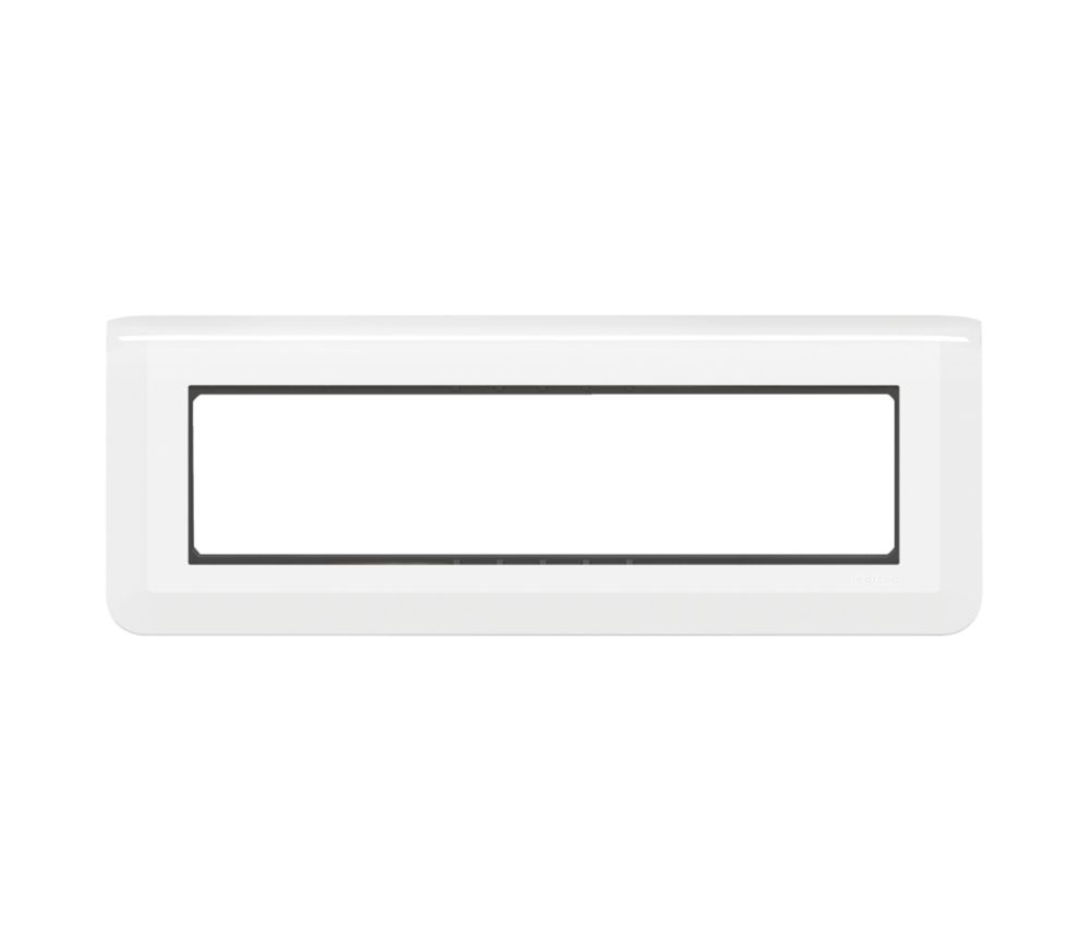 Plaque de finition 4 postes blanche Legrand Mosaic