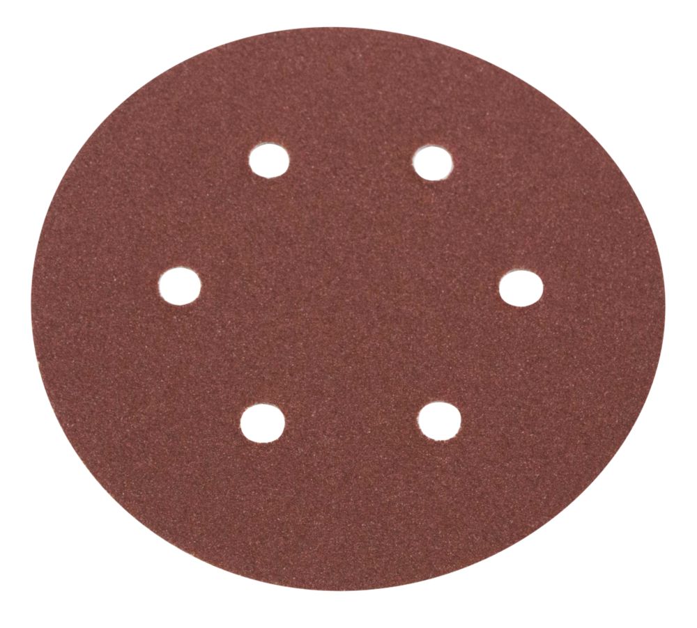 Lot de 6 disques de ponçage perforés Flexovit 150mm grain 50