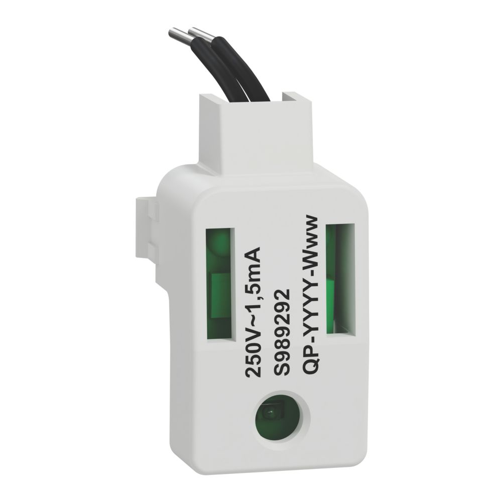Voyant LED Vert 1,5mA 250V 2 câbles 0,25mm² localisation ou temoin Schneider Electric Odace