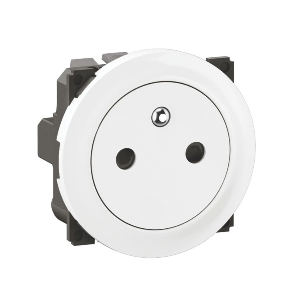 Prise 2P+T 1 poste Legrand Céliane 16A, blanche