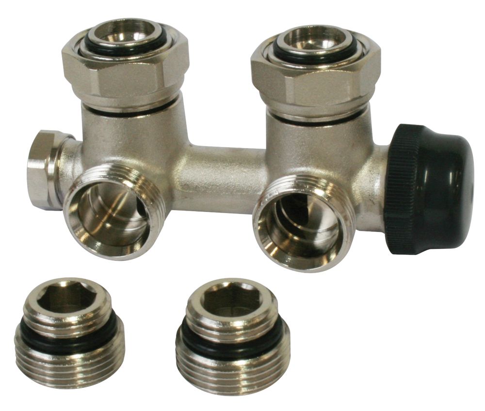 Robinet de radiateur thermostatique coudé Somatherm EK 3/4" x 1/2"