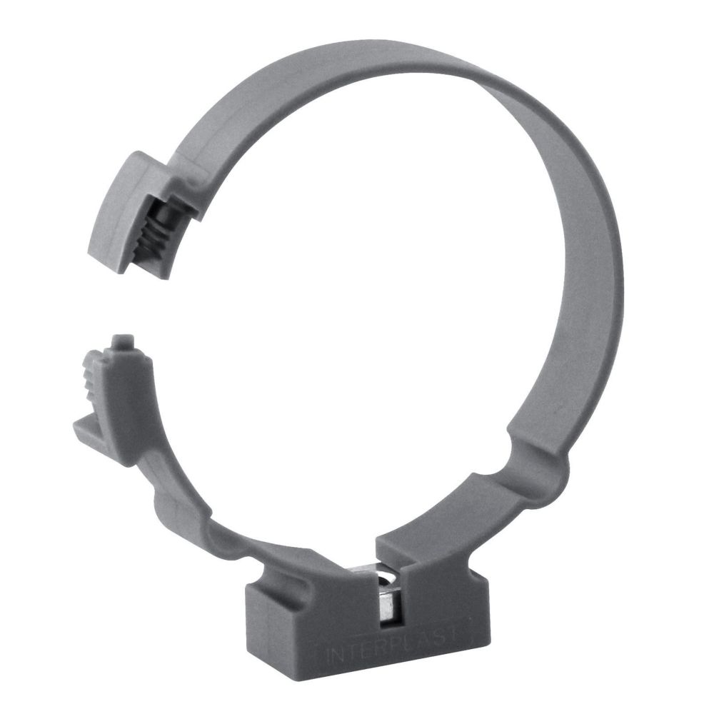 Collier de fixation monobloc PVC 50mm gris Fitt, lot de 10