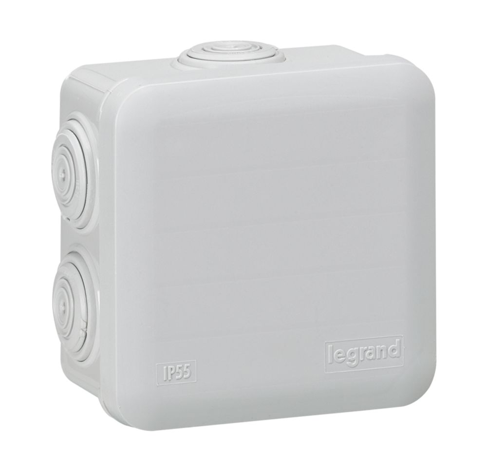 Boîte de dérivation carrée Plexo 9 entrées Legrand 80x45x80