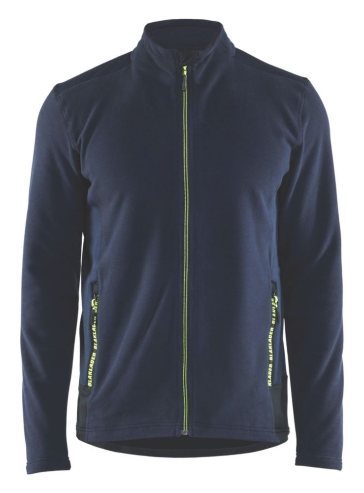 Veste de travail micropolaire Blaklader bleu marine/jaune taille XL tour de poitrine 110 cm
