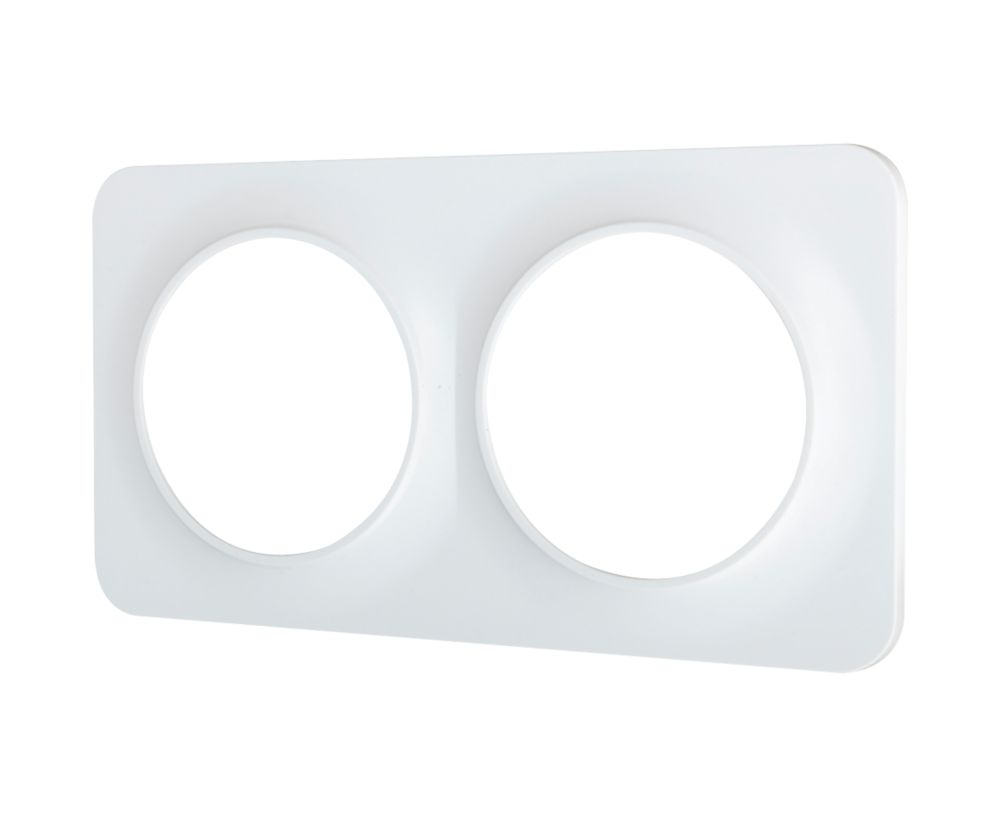 Plaque de finition 2 postes LAP Composable Blanc