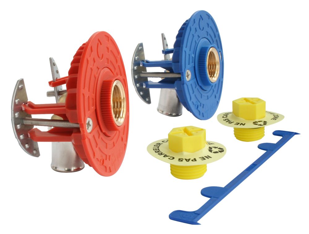 Fixoplac Bain/douche double à sertir PER 12mm x F 1/2" Fixoconnect