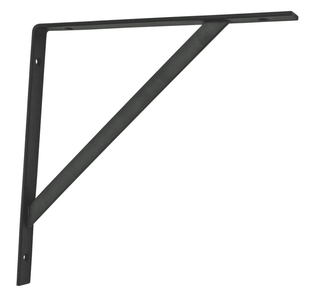  Supports à usage intensif noirs 300 x 300mm, lot de 2