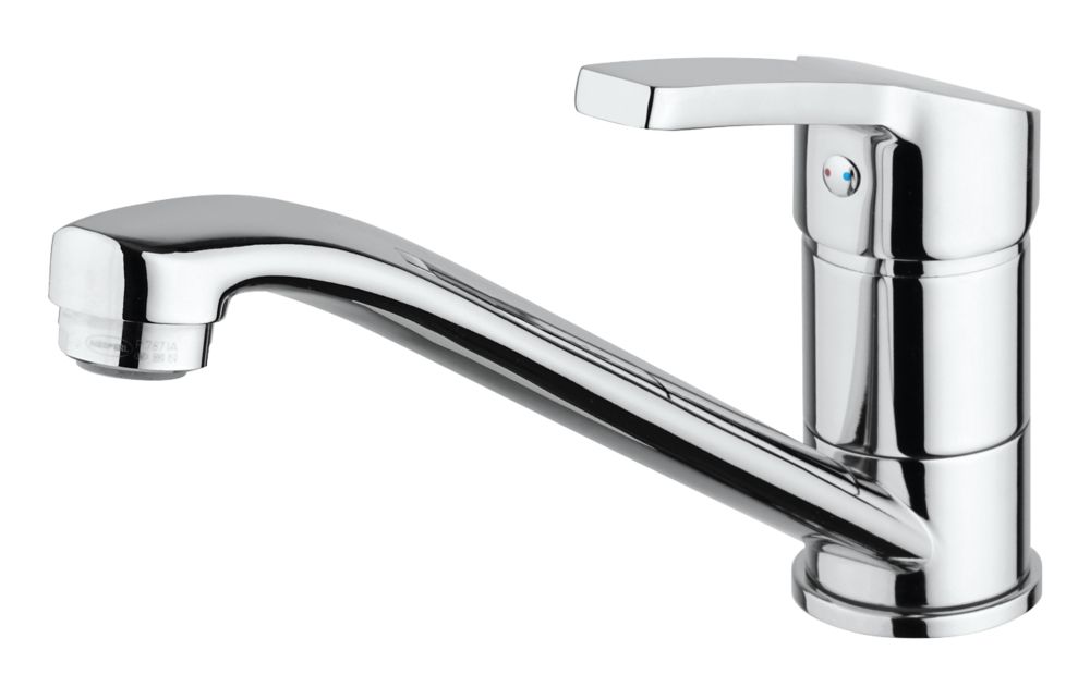 Mitigeur monobloc Cooke & Lewis Owu chromé Cuisine Screwfix FR